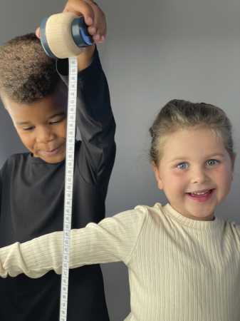 Metermass aus Holz aufrollbar