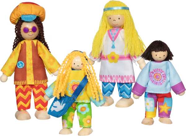 Biegepuppen Familie Love & Harmony, 4-teilig