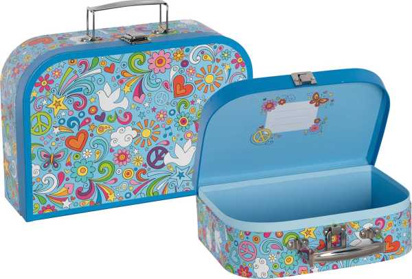 Koffer Love & Peace, 2er Set, goki66