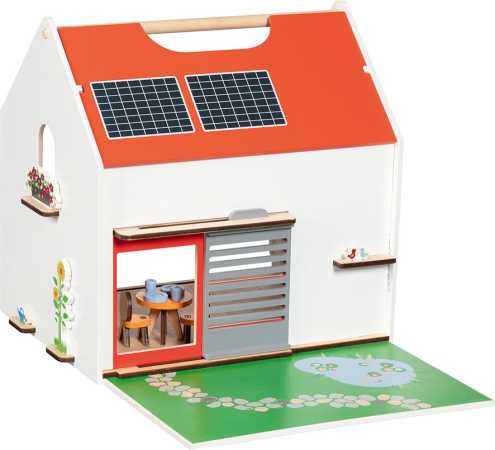 Tragbares Puppenhaus Eco House mit Zubehör