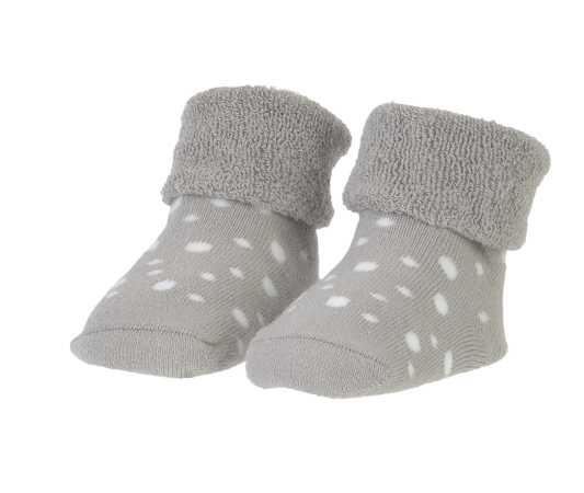 Socken grau aus Bio-Baumwolle, 0 - 3 Monate