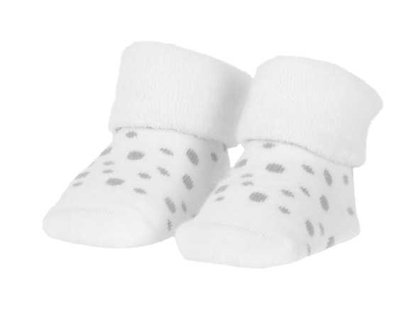 Socken weiss aus Bio-Baumwolle, 0 - 3 Monate