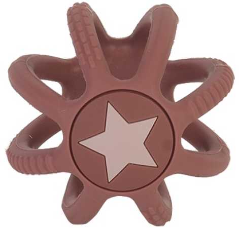 Silikon Greifling/Ball dunkelrot 10 cm