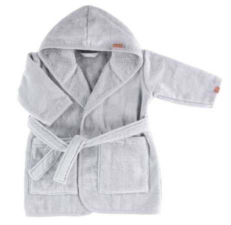 Organic Bademantel grau Grösse 62/68