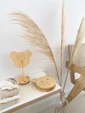 Standspiegel Bär aus Bambus