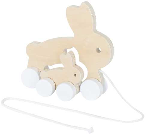 Ziehtier Doppelhase FSC Holz