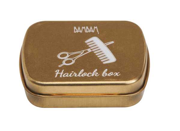 Meine erste Haarlockendose in goldener Box