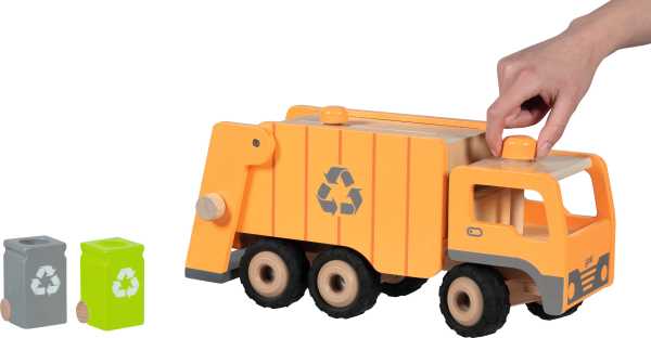 Grosser Müllwagen Eco mit 2 Mülltonnen
