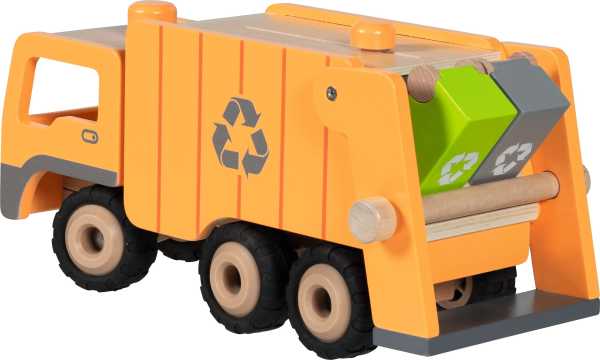 Grosser Müllwagen Eco mit 2 Mülltonnen