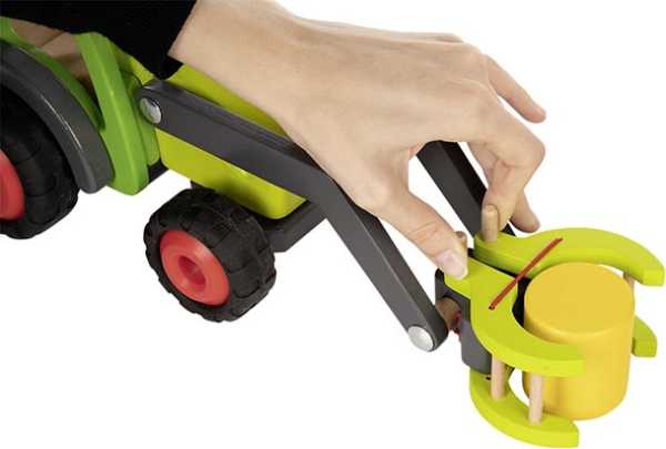 Frontlader mit Heuwagen & 5 Heuballen, 55 cm