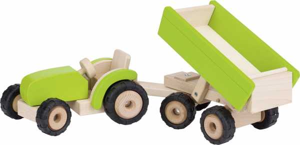 Traktor grün mit Anhänger
