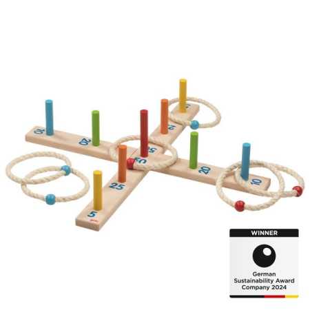 Ringwurfspiel mit 6 Sisalringen