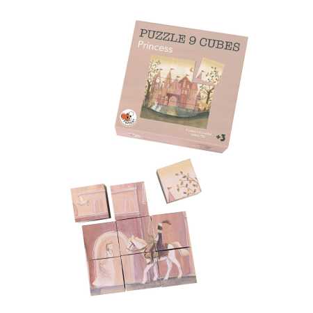 Würfelpuzzle Prinzessin 9-teilig