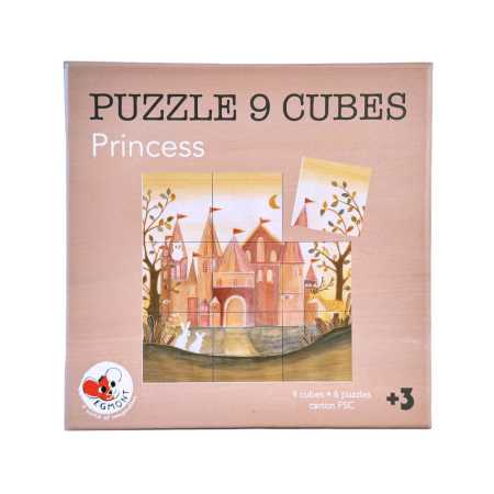 Würfelpuzzle Prinzessin 9-teilig