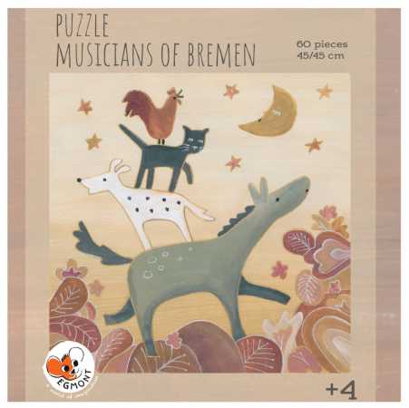 Puzzle Bremer Musikanten 60 Teile aus Karton
