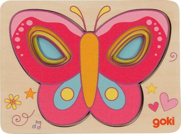 Schichtenpuzzle Schmetterling, 5 Schichten, goki66