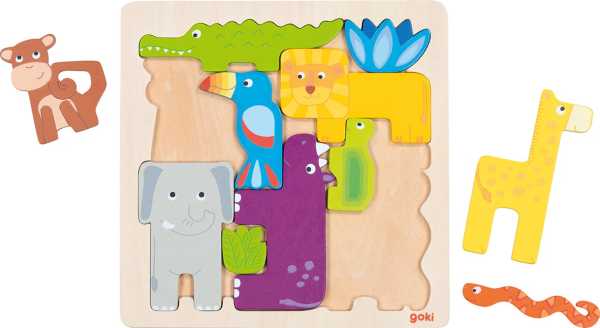 Einlegepuzzle Safari, 11-teilig