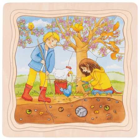 Schichtenpuzzle Sonnenblumenfeld