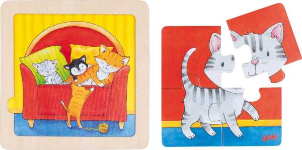 Hintergrundbildpuzzle Tierkinder, 8er Set