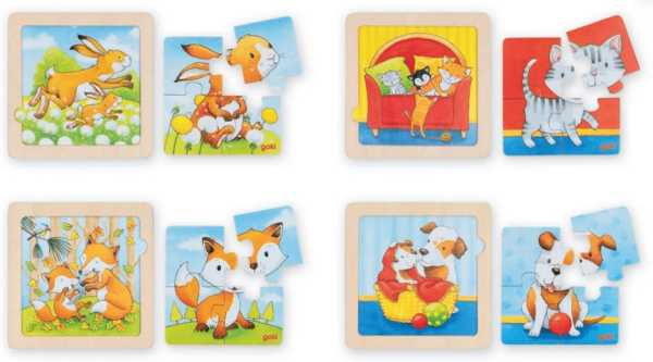Hintergrundbildpuzzle Tierkinder, 8er Set