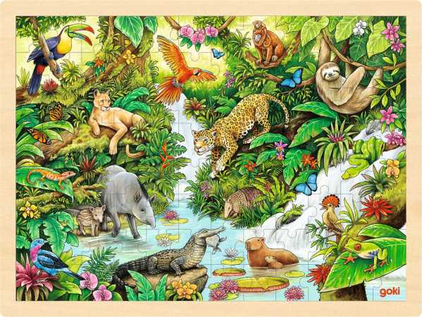 Einlegepuzzle Im Dschungel 96 Teile