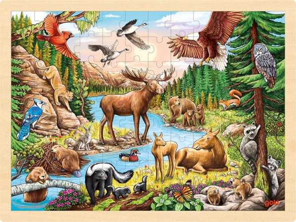 Einlegepuzzle Nordamerikanische Wildnis 40 x 30 cm