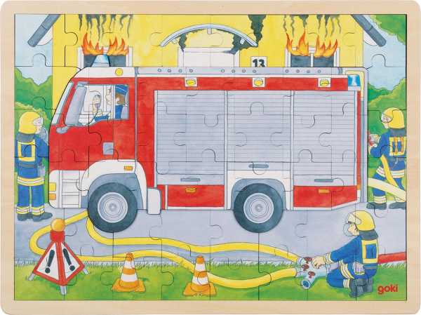 Schichtenpuzzle Feuerwehreinsatz
