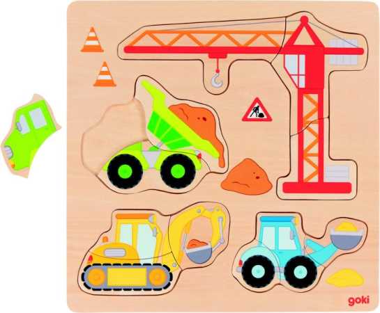 Einlegepuzzle Baufahrzeuge