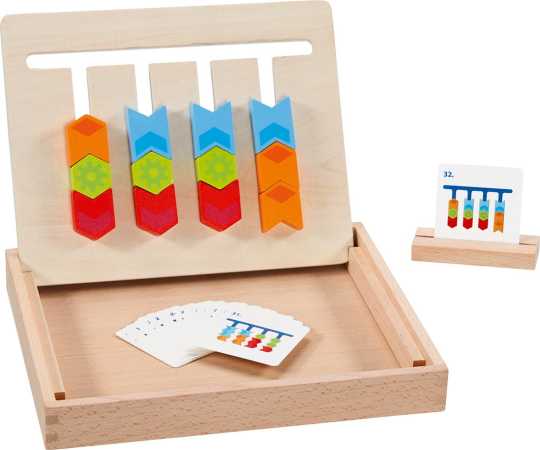 Farbsortierbrett im Holzkasten