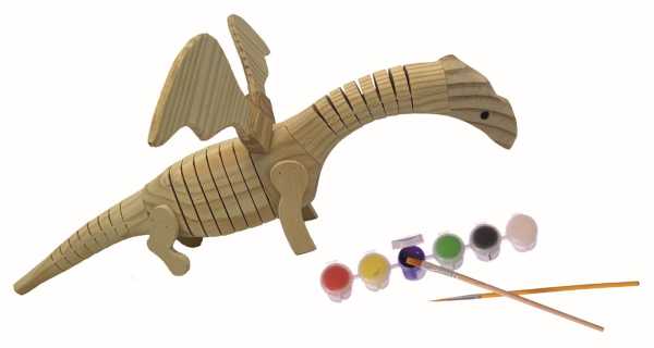 Drache aus Holz zum Bemalen