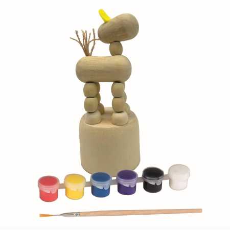 Wackelpferd aus Holz zum Bemalen