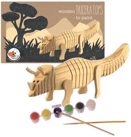 Triceratops aus Holz zum Bemalen
