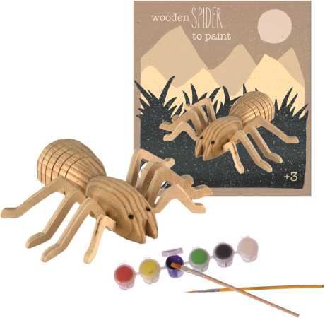 Spinne aus Holz zum Bemalen