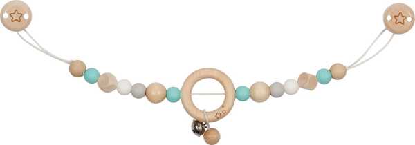 Kinderwagenkette Stern mit Silikonperlen