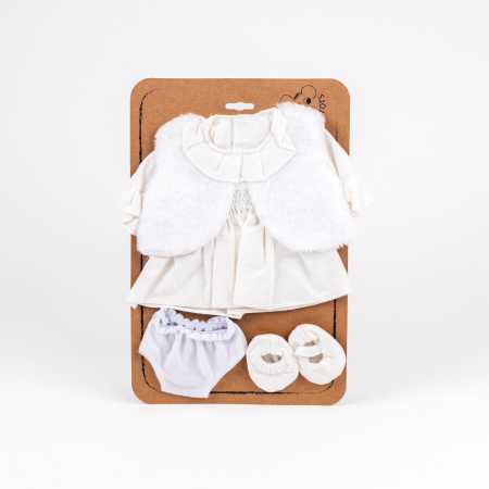 Puppenbekleidung weiss mit Jacke