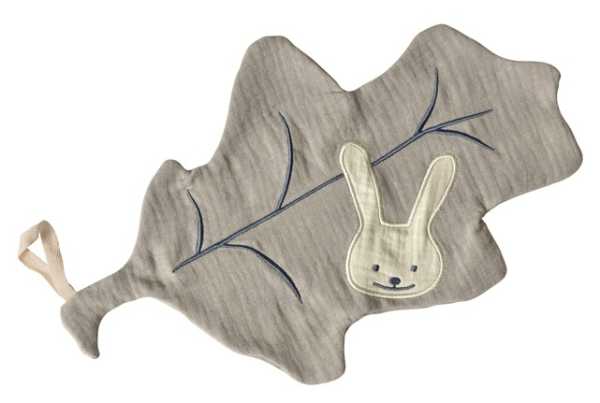 Schmusetuch Hase im Blatt 35 cm