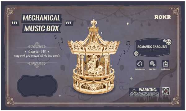 Holzbausatz Spieluhr Romantic Karussell