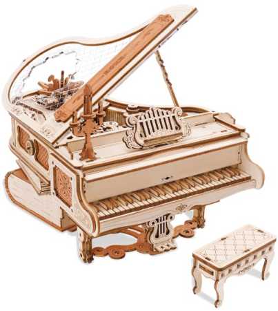 Holzbausatz MAGIC PIANO mit Spieluhr