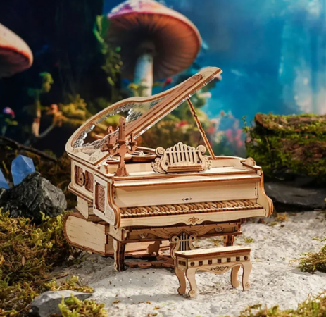 Holzbausatz MAGIC PIANO mit Spieluhr