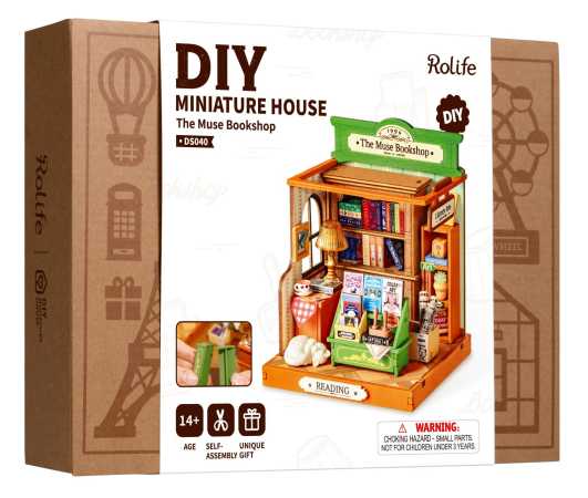 Mini-Modellbausatz 'Bookshop'