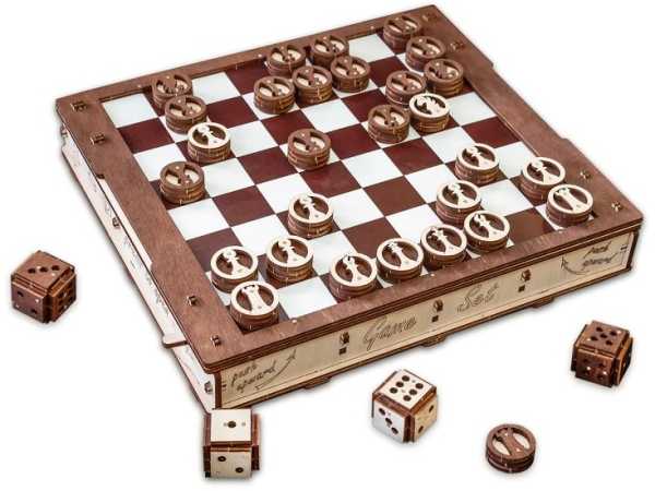 Spiele Set Schach, Dame, Battle
