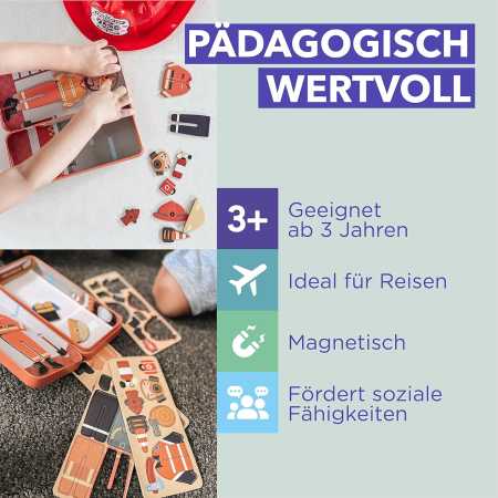Reise-Magnetspielbox - Feuerwehrmann