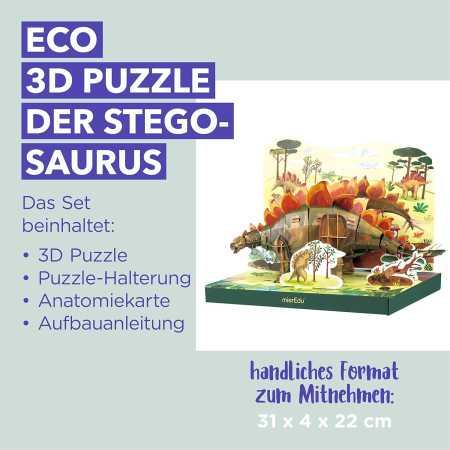 Eco 3D Puzzle - Stegosaurus (beweglich), 154 Teile