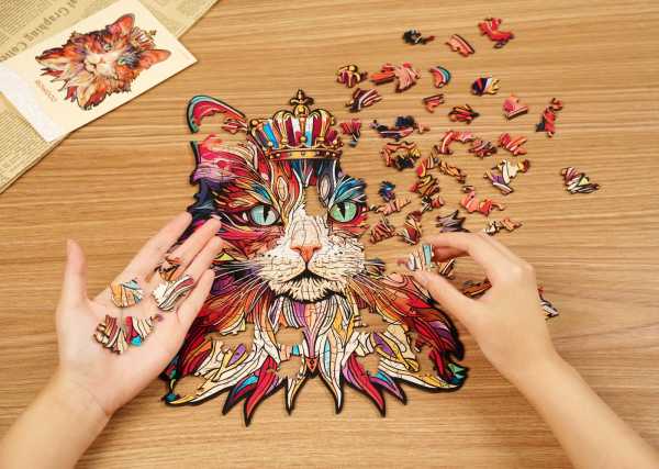 Holzpuzzle 'CAT KING'