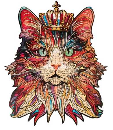 Holzpuzzle 'CAT KING'