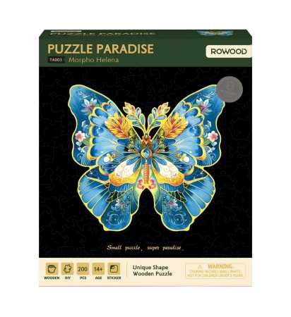 Holzpuzzle 'MORPHO HELENA'