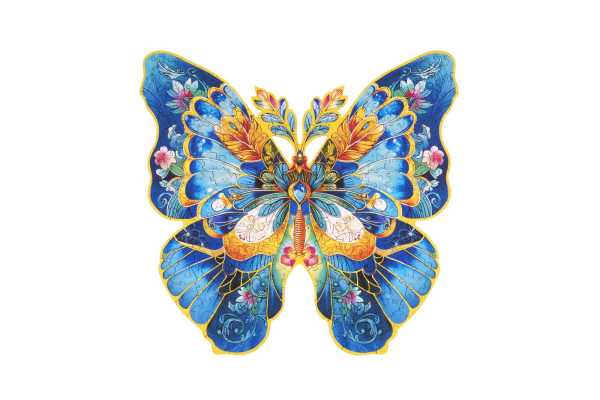 Holzpuzzle 'MORPHO HELENA'