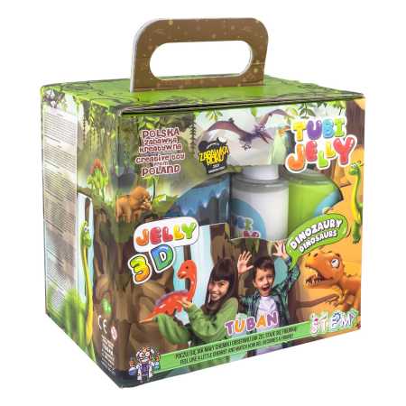 Gelee Set 6 Farben & kleines Aquarium Dinosaurier