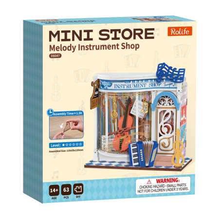 Mini-Modellbausatz 'Melody Instrument Shop'