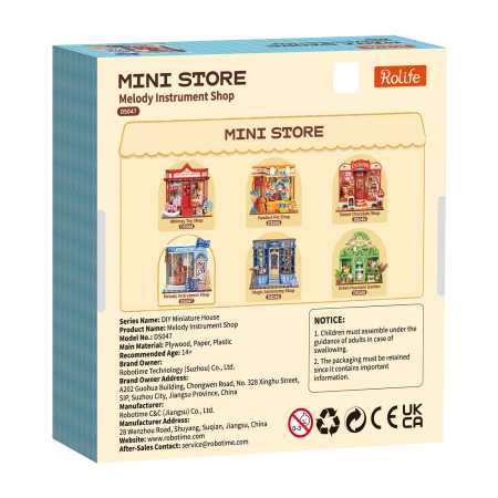 Mini-Modellbausatz 'Melody Instrument Shop'